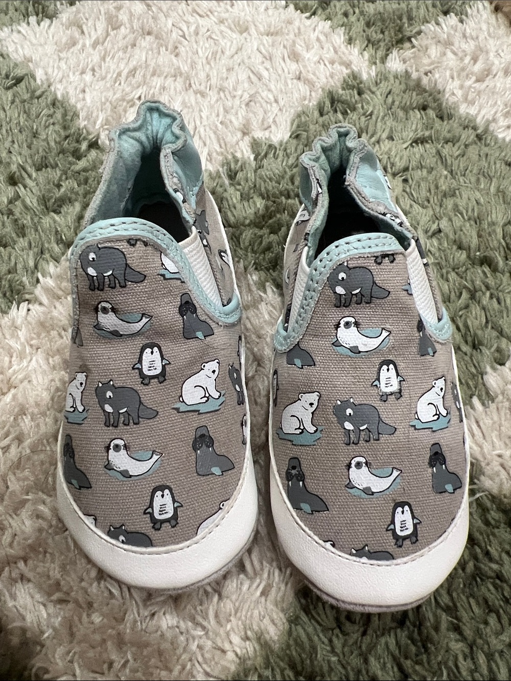 Robeez Slip-On Shoes with Arctic Animal Print - soft soles
